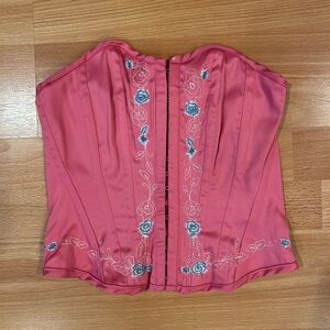Coquette Y2K romantic embroidered corset
